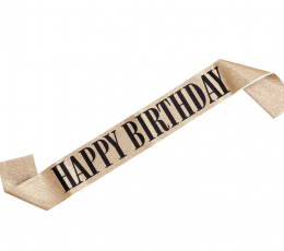 Lint "Happy Birthday", kuldne