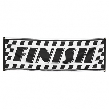 Riidest plakat "Finish" (74x220 cm)