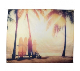 Seinakaunistus-plakat "Beach & Surf" (1,50 x 1,90 m)