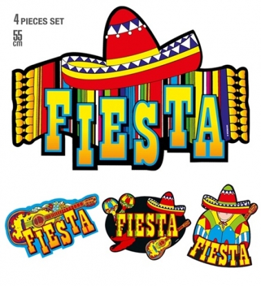 Väljalõiked - kaunistused "Fiesta" (4 tk.)