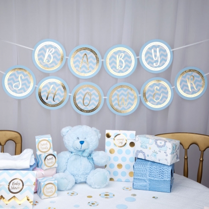 Vanik "Baby Shower", helesiniselt-kuldne (2,5 m)