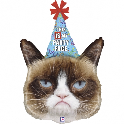 Folija balons "Grumpy Cat party" (91 cm)