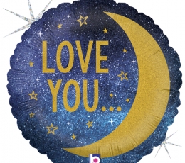 Folija balons "Love you to the Moon and back" (46 cm)