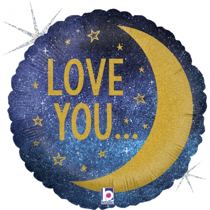 Folija balons "Love you to the Moon and back" (46 cm)