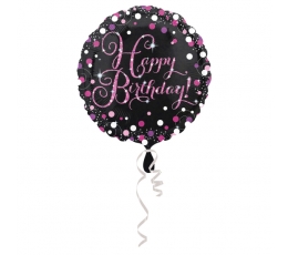 Folijas balons "Pink Celebration Happy Birthday"