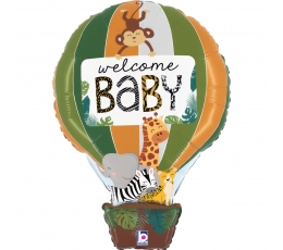 Folijas balons "Welcome Baby Safari" (43x60 cm)