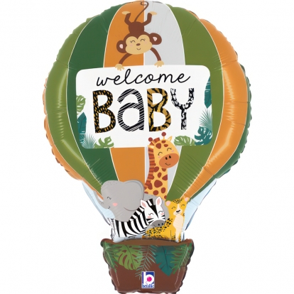 Folijas balons "Welcome Baby Safari" (43x60 cm)