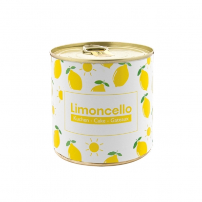 Pārsteiguma pīrāgs formiņā "Limoncello", ar sveci (8,5 cm/130 g)