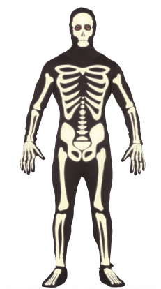 Tumsā spīdoš kostīms-kombinezons "Skelets" (52/54)