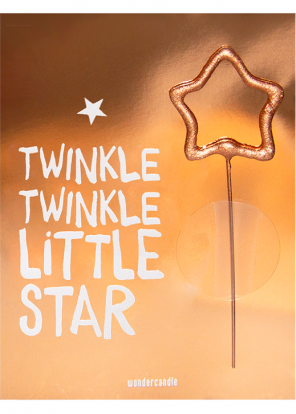 Бенгальский огонь с открыткой "Twinkle twinkle little star" (11x8 см)   