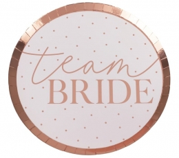 Бумажные тарелки-подставки "Team Bride" (8 шт/24 см)