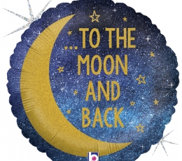 Фольгированный шар "Love you to the Moon and back" (46 см) 1