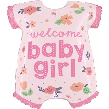 Фольгированный шар "Welcome BabyGirl" (66 см) 