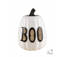 Светящaяя тыква "BOO" , белая